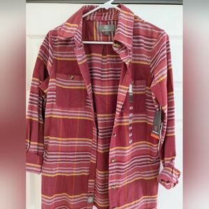 Flannel Red and Yellow Plaid Shirt